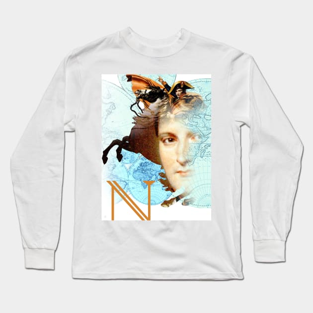 Napoleon Bonaparte Collage Portrait Long Sleeve T-Shirt by Dez53